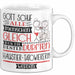 Haustier-Tätowiererin Geschenk Becher Tasse Gott Schuf Alle Menschen Gleich Nur Die Besten Durfeten Haustier-Tätowiererin Werden Geschenkidee Lustig Weiß Trendation