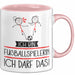 Geschenk für Fußballspielerin Tasse Lustige Geschenkidee Geburtstag Ich Bin Fußballspielerin Ich Darf Das Rosa Trendation