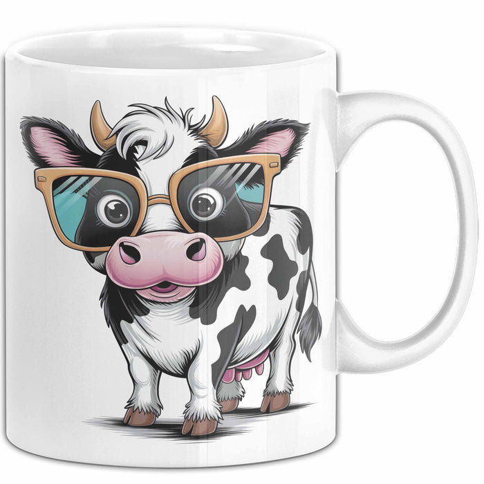 Kuh Liebhaber Tasse Geschenkidee für Bauernhoftier Fans Weiß Trendation