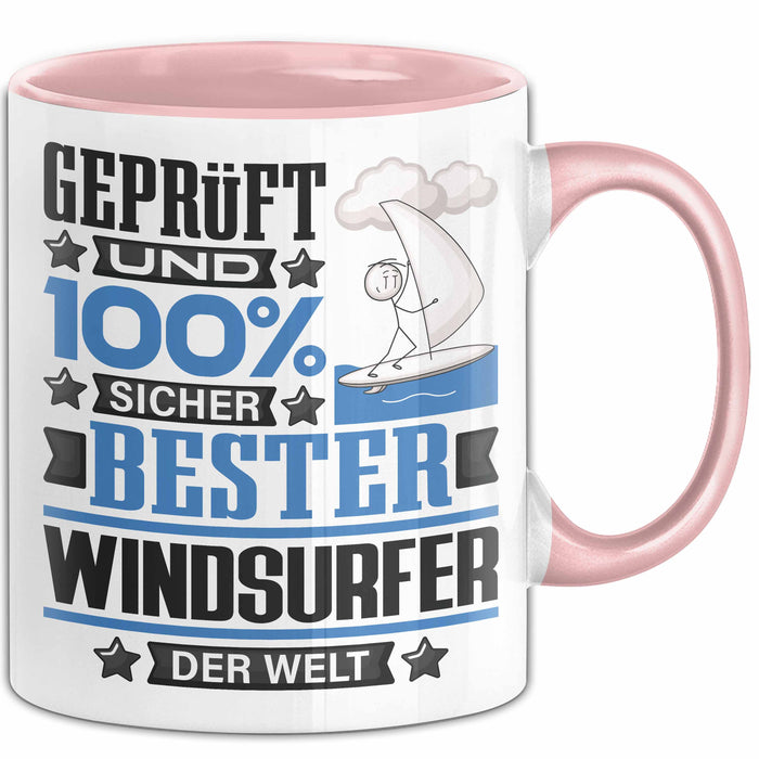 Windsurfer Geschenk Lustiger Spruch für Windsurfer Geschenkidee Bester Windsurfer Der Welt Rosa Trendation