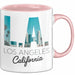 Los Angeles LA Kalifornien USA Tasse Becher Geschenk Lustige Geschenkidee Spruch Rosa Trendation