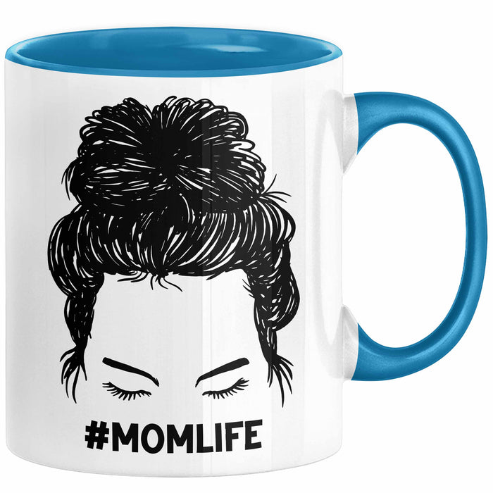 Mutter Tasse Geschenk Stress #Momlife Geschenkidee für beste Mama Muttertag Idee Mom Geschenk von Tochter an Mutter Blau Trendation