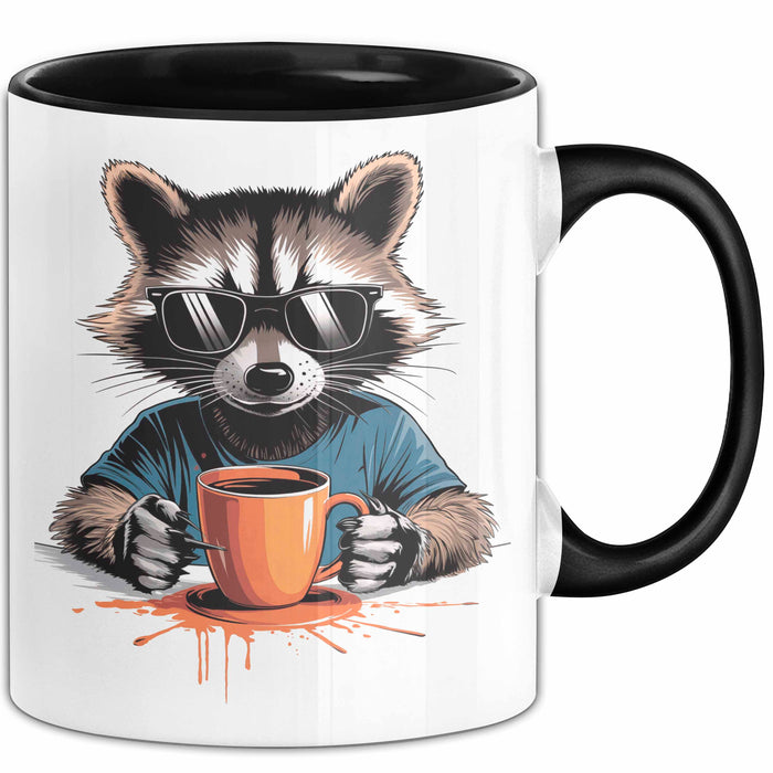 Waschbär Tierliebhaber Kaffee Tasse Geschenk Lustige Geschenkidee Spruch Trendation