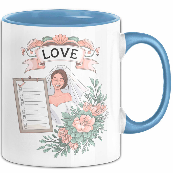 Hochzeits Planer Tasse Geschenk Lustige Geschenkidee Spruch Für Große Tag Experten Blau Trendation