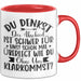 Bürokollege Tasse Geschenk Lustige Geschenkidee Spruch Du Denkst Der Abschied Ist Schwer Rot Trendation