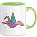 Origami Fan Tasse Geschenk Lustige Geschenkidee Spruch Für Papier Künstler Grün Trendation