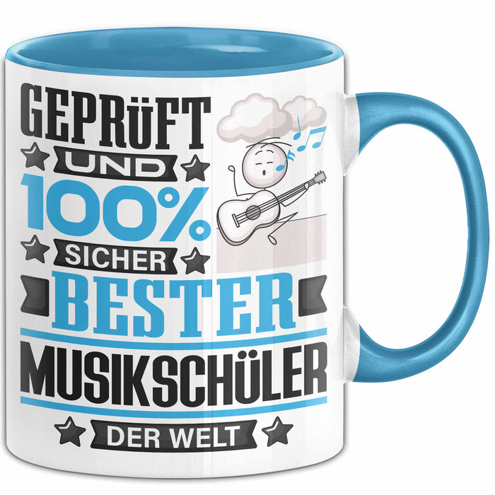 Musikschüler Geschenk Lustiger Spruch für Musikschüler Geschenkidee Bester Musikschüler Der Welt Blau Trendation