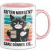 Sarkastische Katzen Tasse Geschenk Lustige Geschenkidee Spruch Guten Morgen? Ganz Dünnes Eis Rosa Trendation