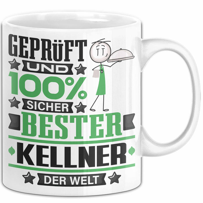 Kellner Geschenk Lustiger Spruch für Kellner Geschenkidee Bester Kellner Der Welt Weiß Trendation