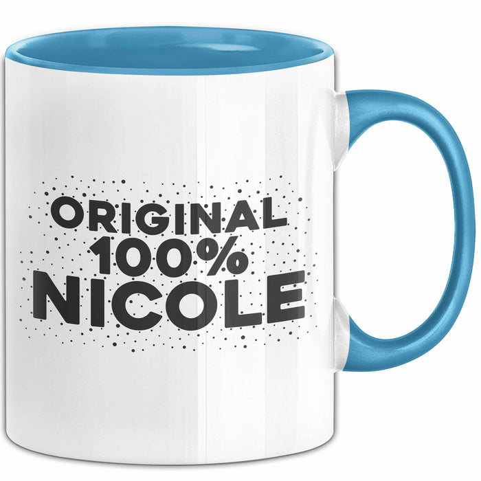 Nicole Tasse Original 100% Nicole Geschenk Blau Trendation