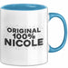 Nicole Tasse Original 100% Nicole Geschenk Blau Trendation