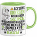 Synthesizer-Spieler Geschenk Tasse Lustiger Spruch Erheben Sie Sich Der Synthesizer-Spieler Betritt den Raum Grün Trendation