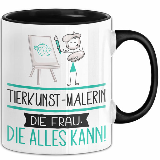Tierkunst-Malerin Geschenk Tasse Becher Die Frau Die Allen Kann Geschenkidee für eine Tierkunst-Malerin Lustig Trendation