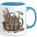 Zimmerer Tasse Geschenkidee für Schreiner Lustiger Spruch Blau Trendation