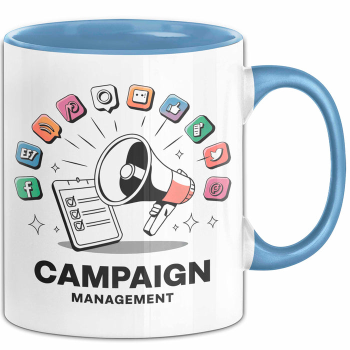 Kampagnen Manager Tasse Geschenk Lustige Geschenkidee Spruch Für Politische Strategen Blau Trendation