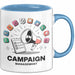 Kampagnen Manager Tasse Geschenk Lustige Geschenkidee Spruch Für Politische Strategen Blau Trendation