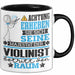 Violinist Geschenk Tasse Lustiger Spruch Erheben Sie Sich Der Violinist Betritt den Raum Schwarz Trendation