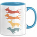Hunde Tasse Geschenk Hunde Silhouetten Tierliebhaber Spruch Blau Trendation