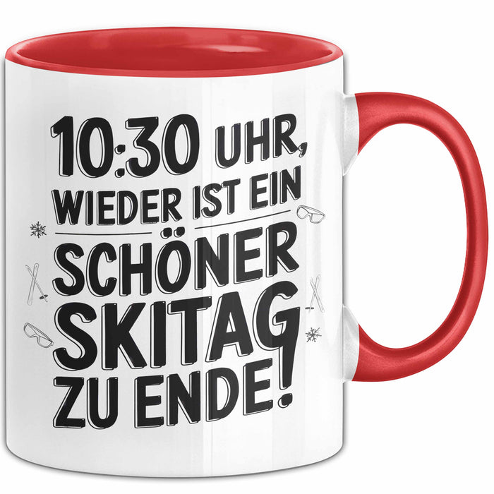 Skifahren Tasse Geschenk Wieder ein schöner Skitag Skifahrer Rot Trendation