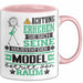 Model Geschenk Tasse Lustiger Spruch Erheben Sie Sich Der Model Betritt den Raum Rosa Trendation