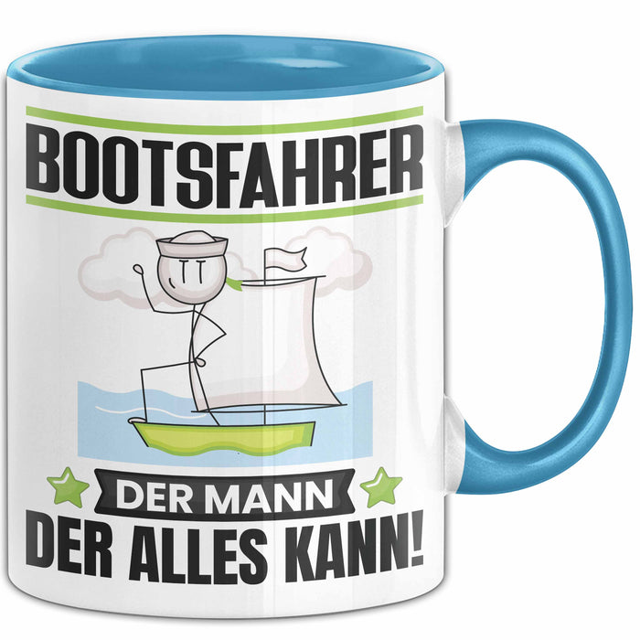 Bootsfahrer Tasse Geschenk für Bootsfahrer Der Mann Der Alles Kann Geschenkidee zum Geburtstag Blau Trendation
