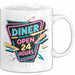 Diner Fan Tasse Geschenkidee für Retro Essen Liebhaber Weiß Trendation