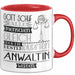 Anwältin Geschenk Becher Tasse Gott Schuf Alle Menschen Gleich Nur Die Besten Durfeten Anwältin Werden Geschenkidee Lustig Rot Trendation