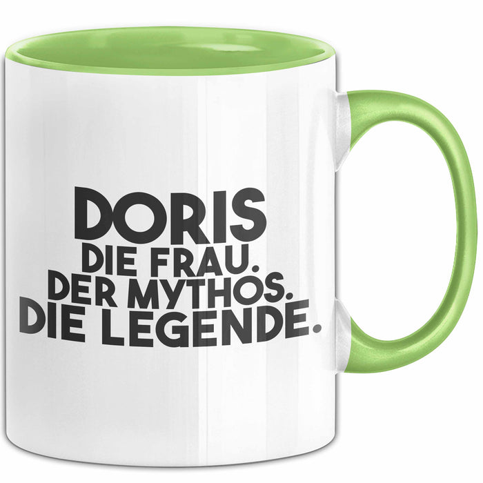 Doris Tasse Doris – Die Frau. Der Mythos. Die Legende. Geschenk Grün Trendation