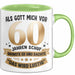60. Geburtstag Tasse Geschenk Lustige Geschenkidee Spruch Als Gott Mich Vor 60 Jahren Schuf Grün Trendation