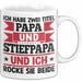 Stiefpapa Papa Tasse Geschenk Vatertag Geschenkidee Ich Habe Zwei Titel Papa Und Stiefpapa Und Ich Rocke Sie Beide Weiß Trendation