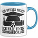 Gendern Tasse Geschenkidee Ich Gender Nicht Ich Habe Einen Schulabschluss Kaffee-Becher Blau Trendation