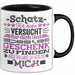 Tasse Valentinstag Geschenk Versuch das beste Geschenk zu finden Schwarz Trendation