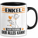 Enkel Tasse Geschenk für Enkel Der Mann Der Alles Kann Geschenkidee zum Geburtstag Schwarz Trendation
