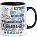 Fahrradfahrer Geschenk Tasse Lustiger Spruch Erheben Sie Sich Der Fahrradfahrer Betritt den Raum Schwarz Trendation