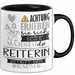 Reiterin Tasse Geschenk Lustiger Spruch Bitte Erheben Sie Sich Seine Majestät Die Reiterin Betritt Den Raum Schwarz Trendation