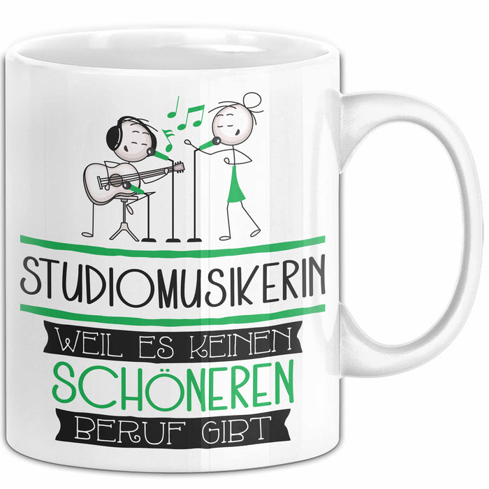 Studiomusikerin Weil Es Keinen Schöneren Beruf Gibt Tasse Geschenk für Eine Studiomusikerin Lustig Weiß Trendation
