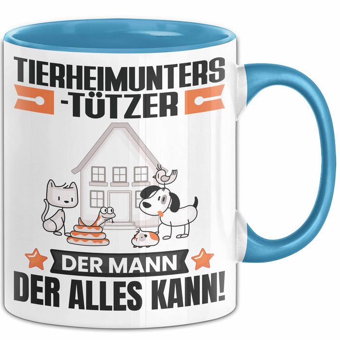 Tierheimunterstützer Tasse Geschenk für Tierheimunterstützer Der Mann Der Alles Kann Geschenkidee zum Geburtstag Blau Trendation