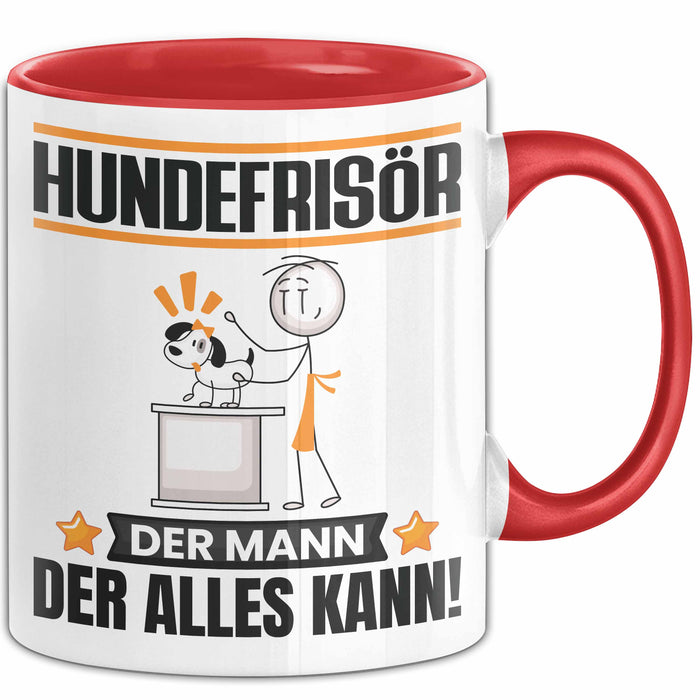 Hundefrisör Tasse Geschenk für Hundefrisör Der Mann Der Alles Kann Geschenkidee zum Geburtstag Rot Trendation