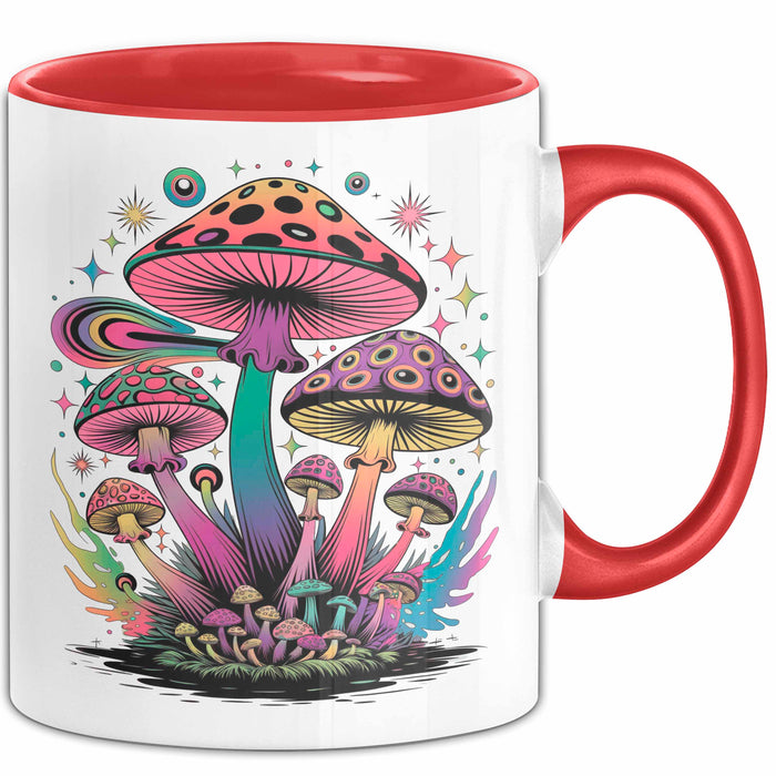 Pilz Fan Tasse Geschenkidee für Pilzliebhaber Rot Trendation