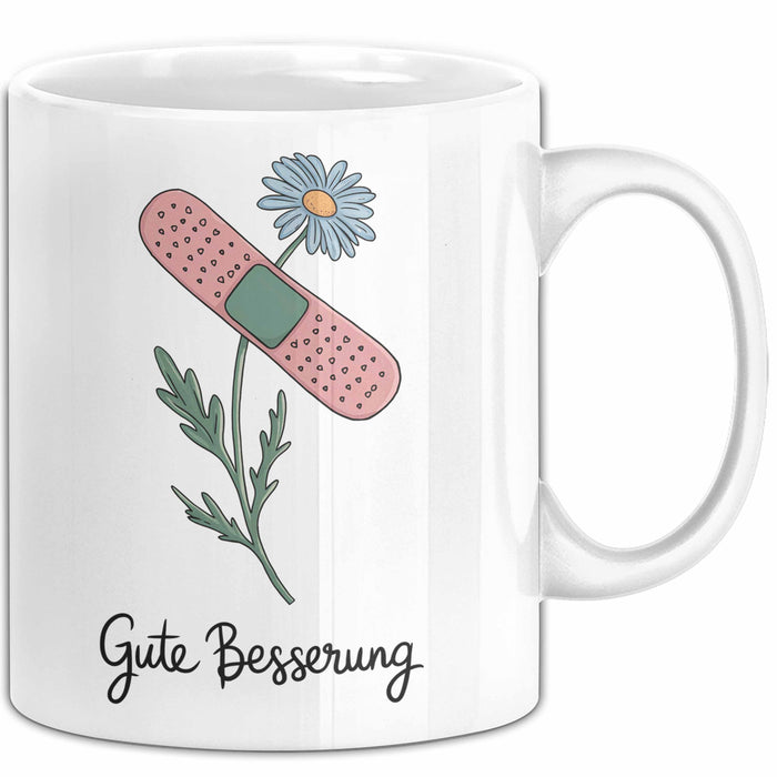 Patienten Kranke Menschen Tasse Geschenk Lustige Geschenkidee Spruch Gute Besserung Weiß Trendation