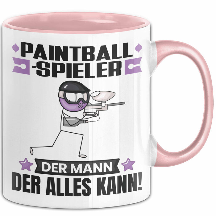 Paintballspieler Tasse Geschenk für Paintballspieler Der Mann Der Alles Kann Geschenkidee zum Geburtstag Rosa Trendation