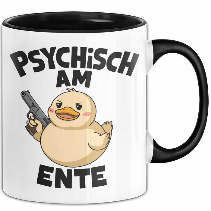 Sarkasmus Sarkastisch Tasse Geschenk Lustige Geschenkidee Spruch Psychisch Am Ente Schwarz Trendation