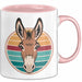 Retro Esel Tasse Geschenk Lustige Geschenkidee Spruch Rosa Trendation