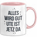 Ute Tasse Geschenk Alles Ist Gut Ute Ist Jetz Da Geschenkidee Becher mit Name Rosa Trendation
