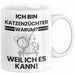 Katzenzüchter Geschenk Tasse Lustiger Spruch Ich Bin Katzenzüchter Warum Weil Ich Es Kann Geschenkidee Bester Katzenzüchter Geburtstag Kaffee-Becher Weiß Trendation