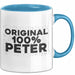Peter Tasse Original 100% Peter Geschenk Blau Trendation