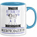 Musikproduzentin Tasse Geschenk Becher Stark Attraktiv Furchtlos Musikproduzentin Lustige Geschenkidee Blau Trendation