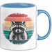 Waschbär Tierliebhaber Tasse Geschenk Lustige Geschenkidee Spruch Blau Trendation