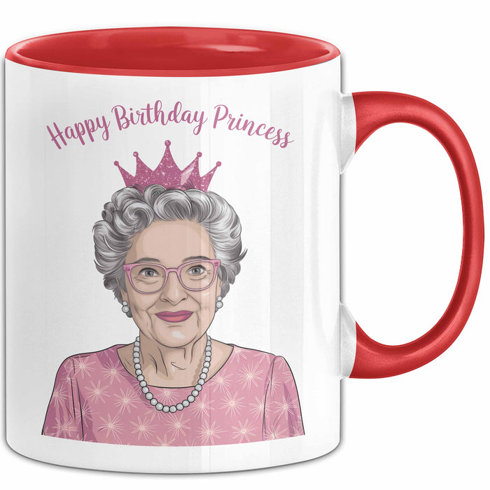 Geburtstagsfeier Tasse Geschenk Lustige Geschenkidee Spruch Alles Gute Zum Geburtstag Prinzessin Rot Trendation