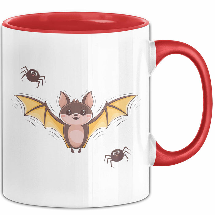Vampir Fledermaus Halloween Feier Tasse Geschenk Lustige Geschenkidee Spruch Rot Trendation